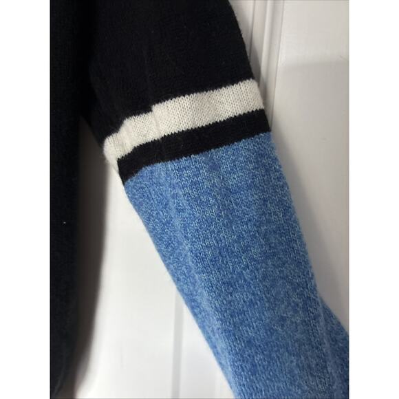 Autumn Cashmere Girls Pullover Sweater Black blue Hearts print sz 12 New - Picture 6 of 10